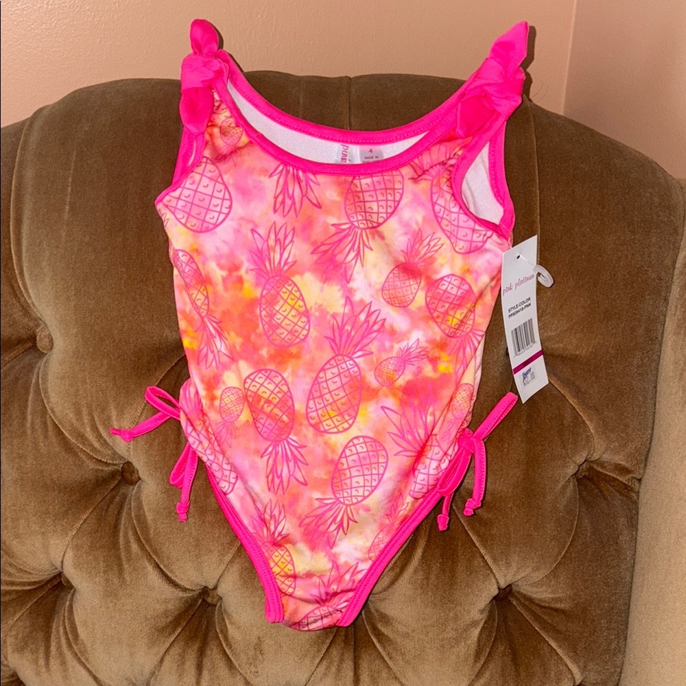 Pink Platinum One Piece Swimsuit in Pink and Orange